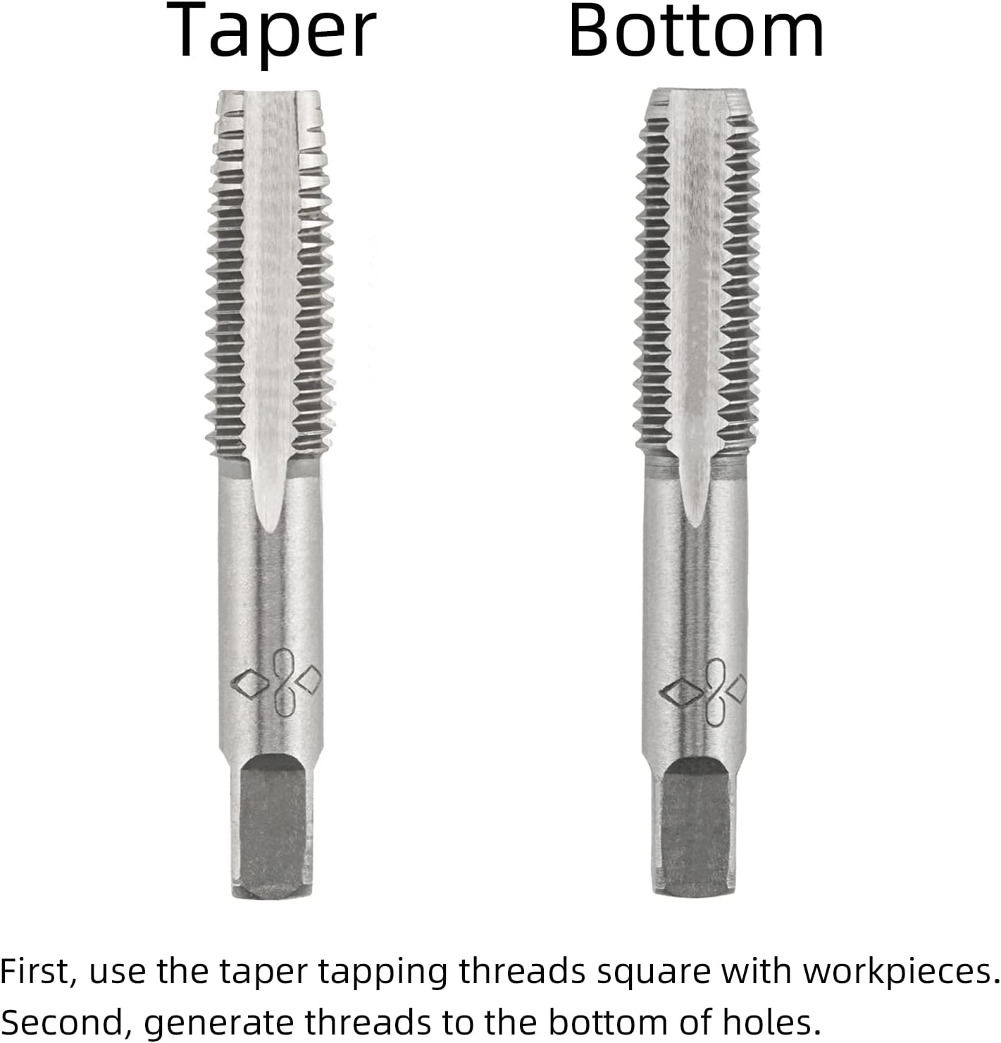 M10 x 1.5 metric hand tap pair — view 3