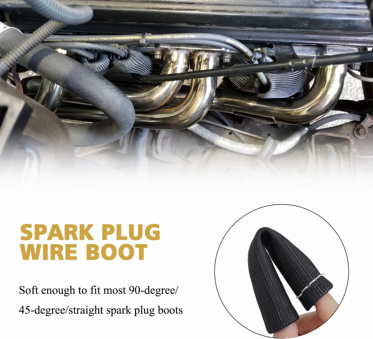 Spark plug wire boot heat shield 8 pack — view 6