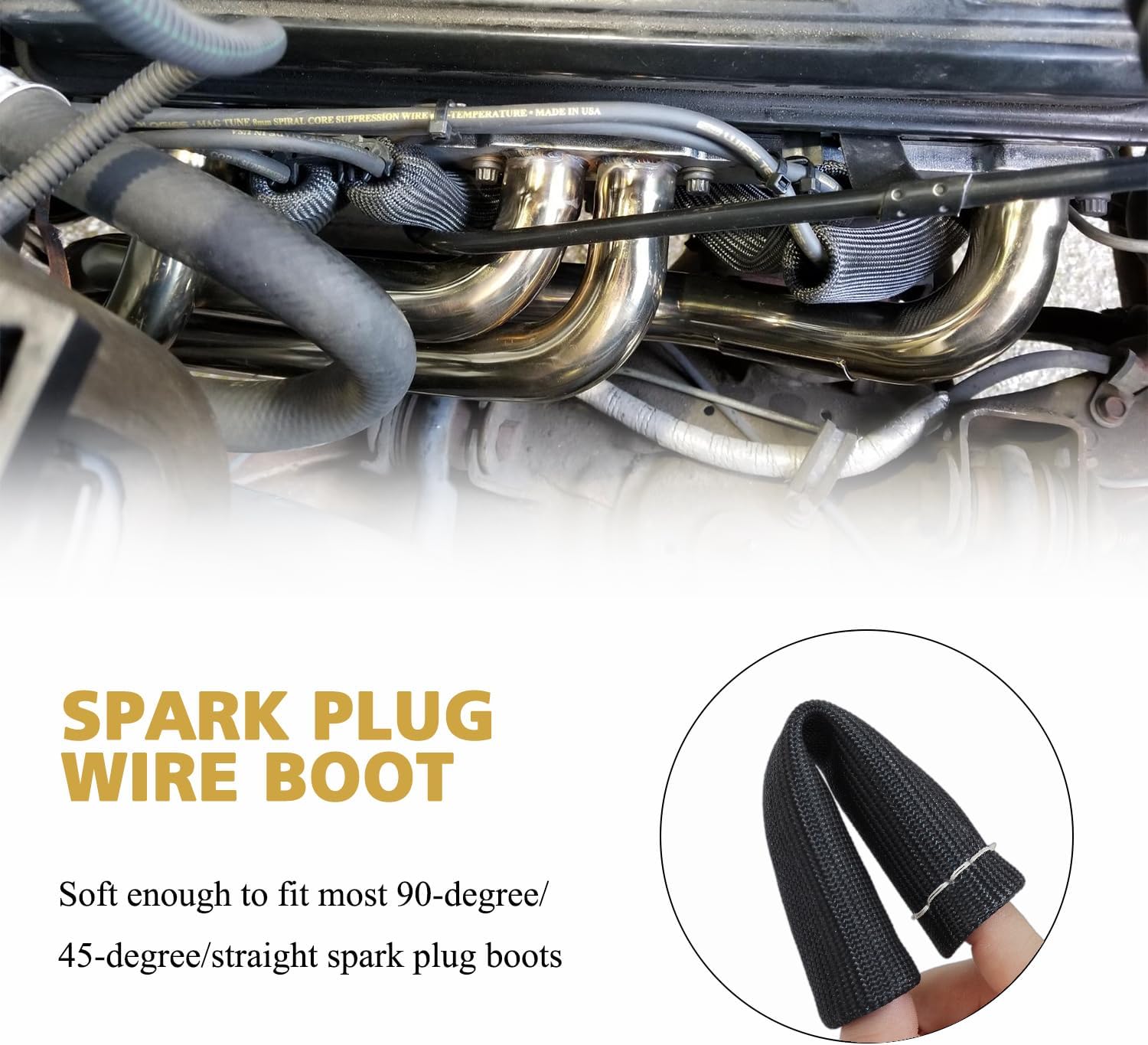 Spark plug wire boot heat shield 8 pack — view 6