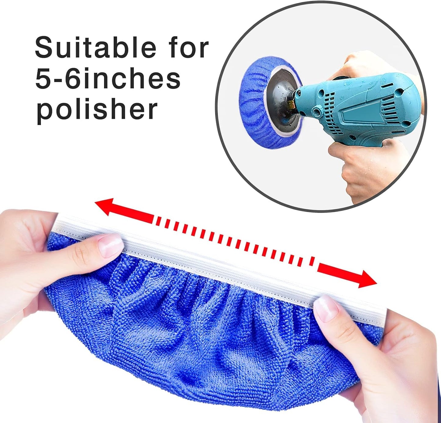 Car polisher pad bonnet 15 pack — view 3