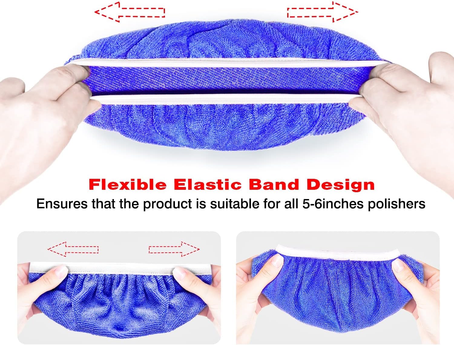 Car polisher pad bonnet 15 pack — view 5