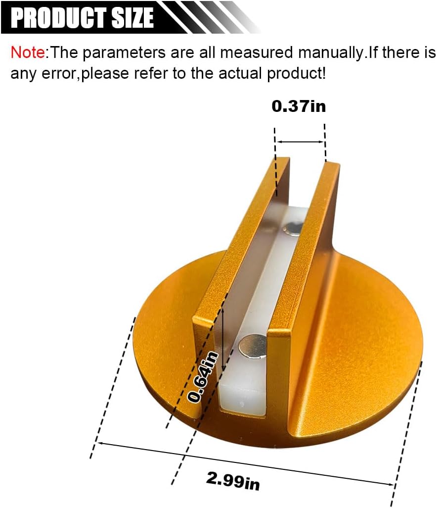 Universal magnetic aluminium jack pad orange — view 3