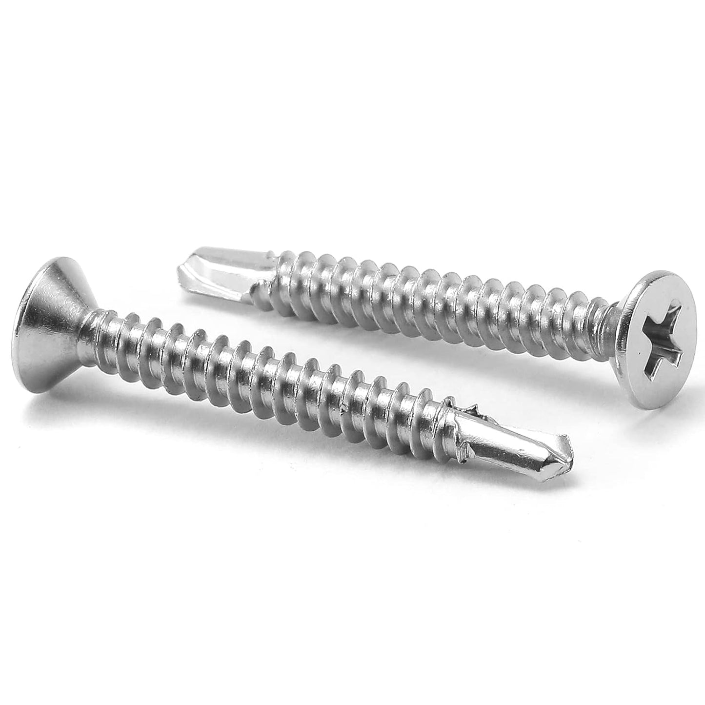 Stainless steel sheet metal tek screws 100 pack — view 2
