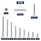 Stainless steel sheet metal tek screws 100 pack — view 4
