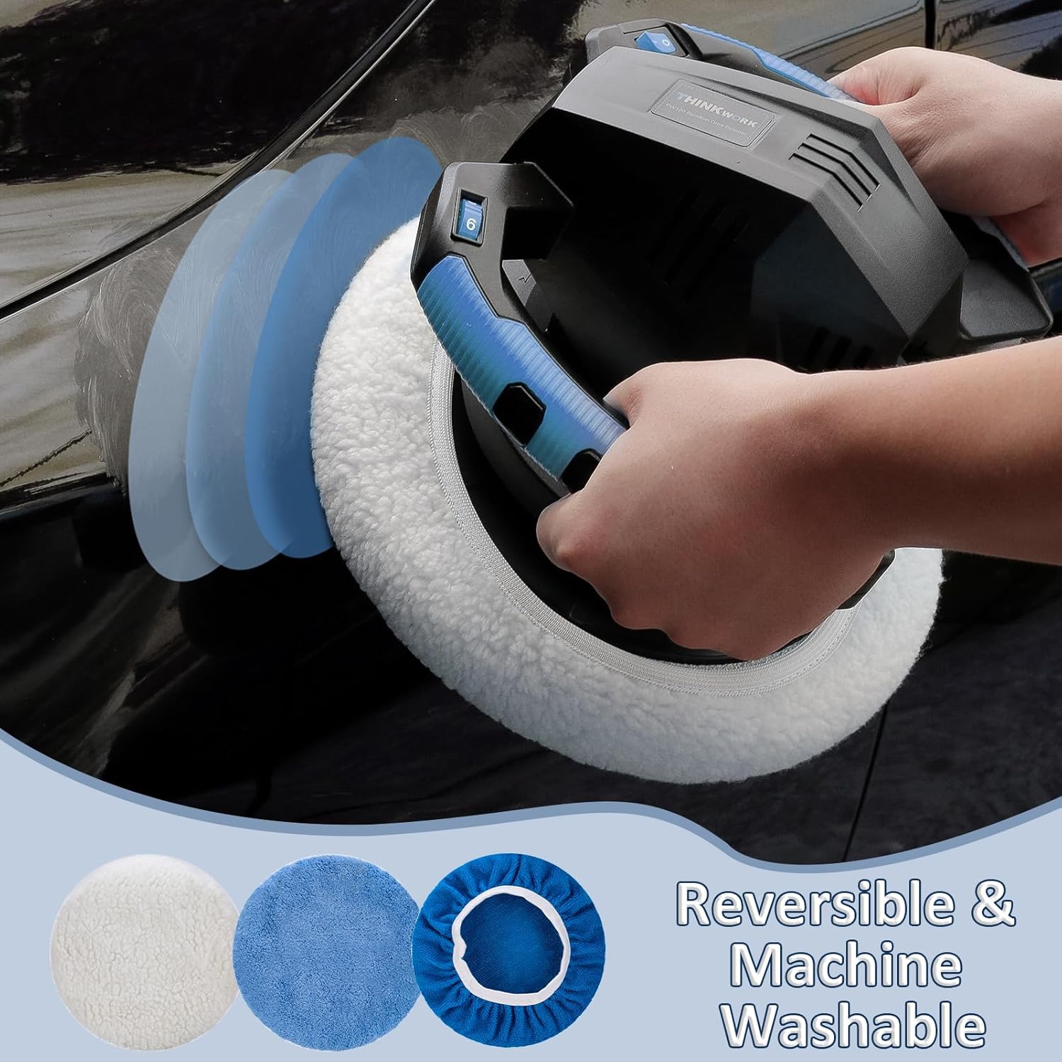 Car polishing buffing pad 10 inch 6 pack — view 4