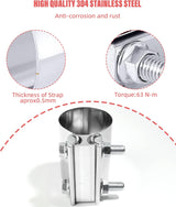 Zlirfy stainless steel exhaust clamp 2.5 inch — view 4