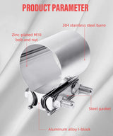 Zlirfy stainless steel exhaust clamp 2.5 inch — view 5