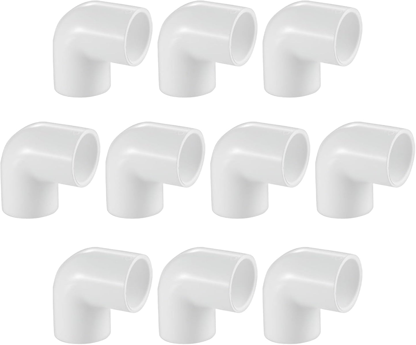 3/4 inch 90 degree PVC elbow fittings 10 pack — view 2