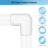 3/4 inch 90 degree PVC elbow fittings 10 pack — view 4
