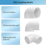 3/4 inch 90 degree PVC elbow fittings 10 pack — view 5