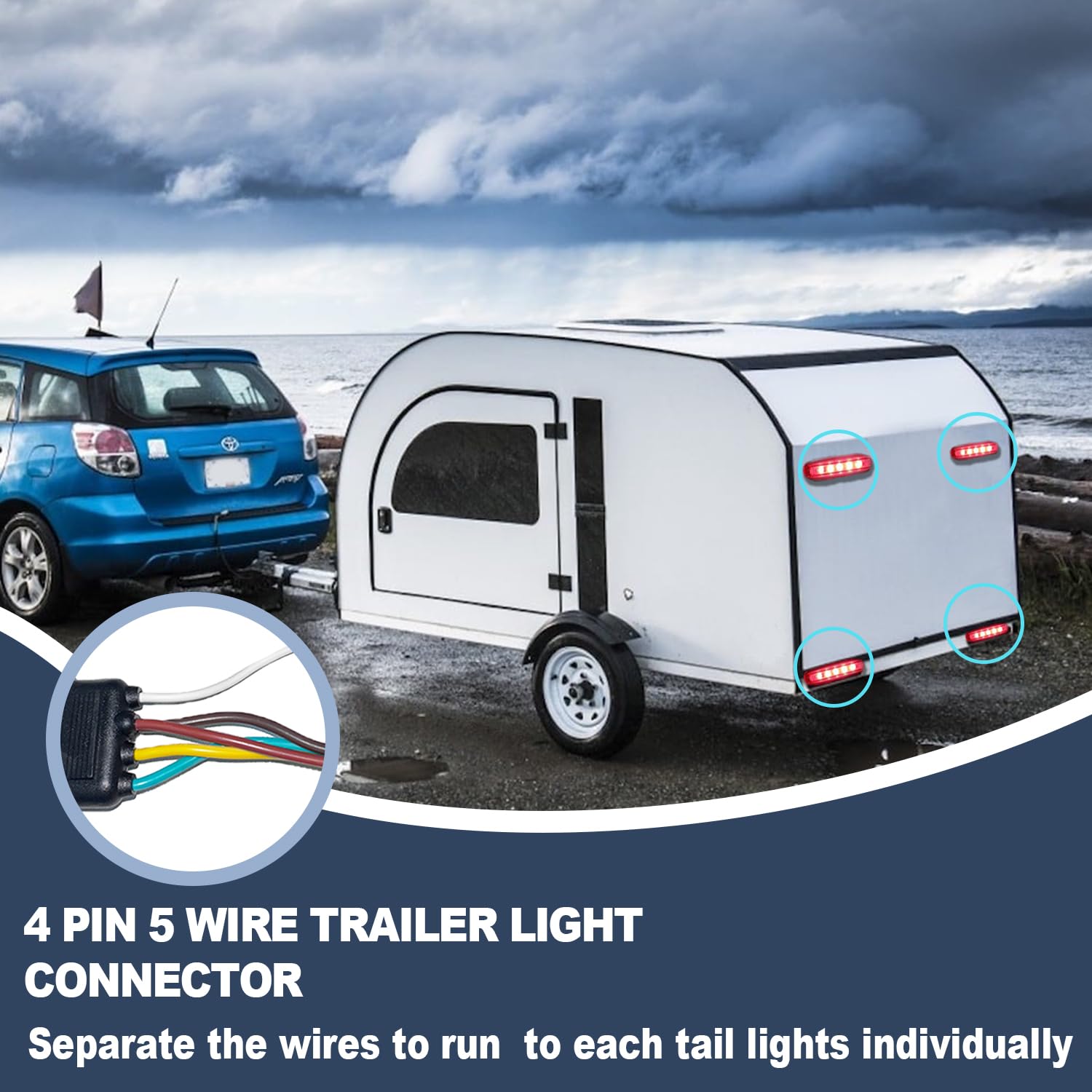 26ft 4 pin trailer wiring harness kit — view 3
