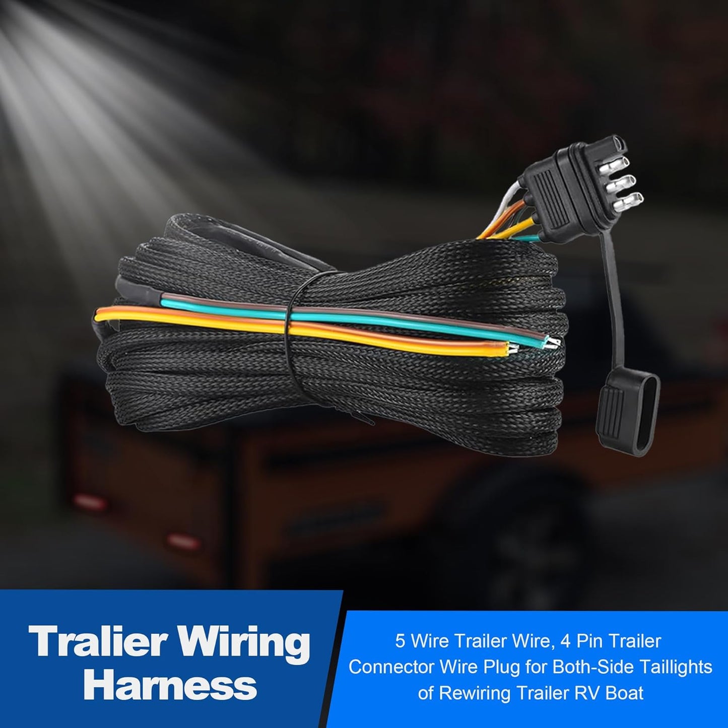 26ft 4 pin trailer wiring harness kit — view 9