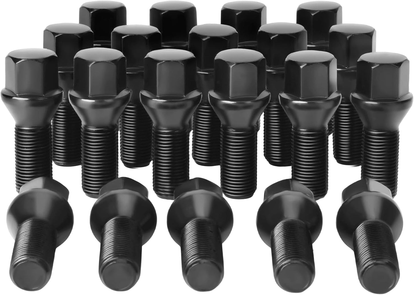14x1.25 BMW lug bolts black 20 pack — view 2