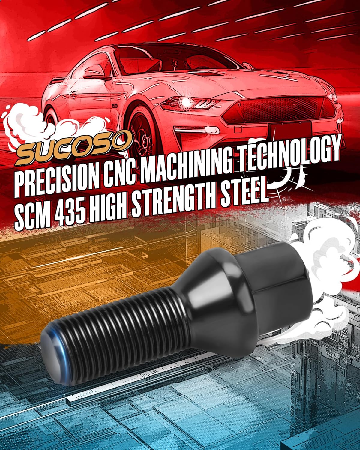 14x1.25 BMW lug bolts black 20 pack — view 6
