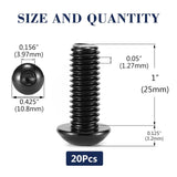Button head socket cap bolts 20 pack — view 3