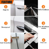 Transparent car door edge guard strip 33ft — view 3