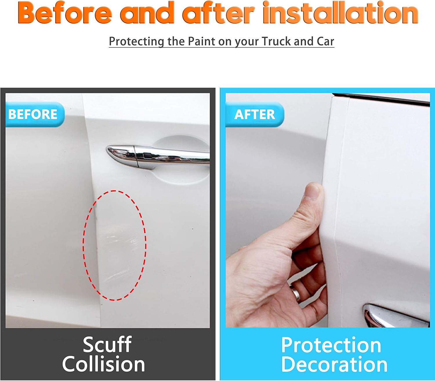 Transparent car door edge guard strip 33ft — view 7