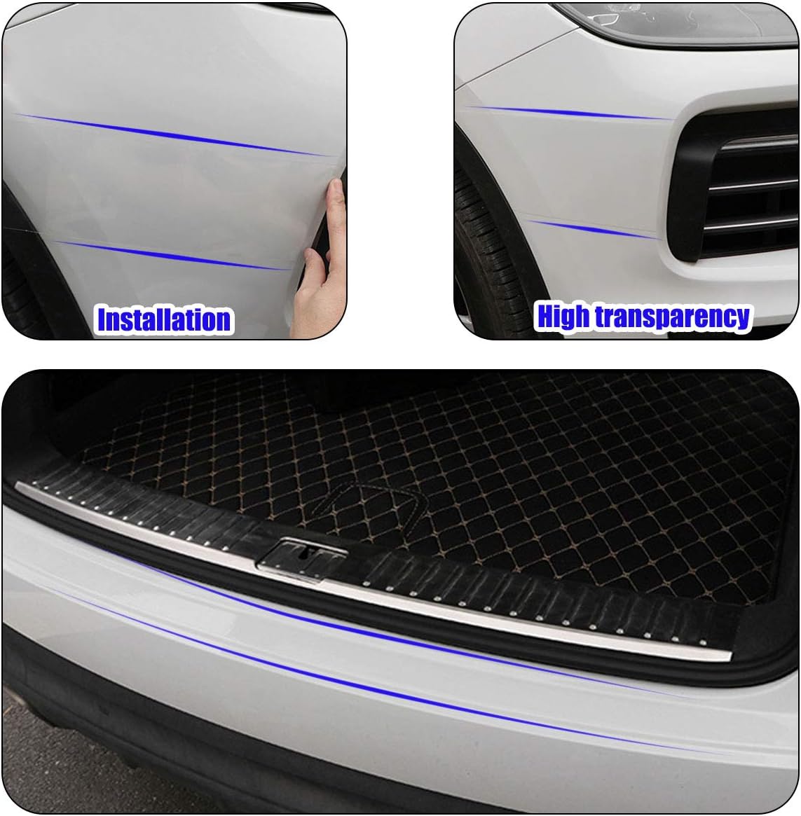 Transparent car door edge guard strip 33ft — view 9