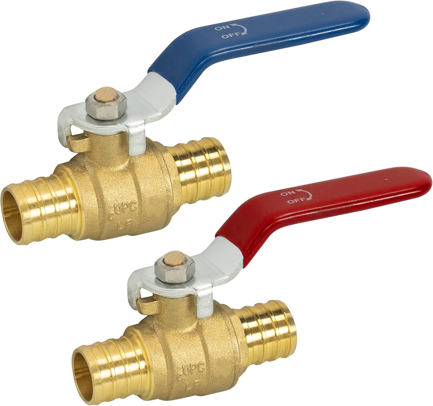 3/4 inch PEX brass shut off ball valve 2 pack — view 2