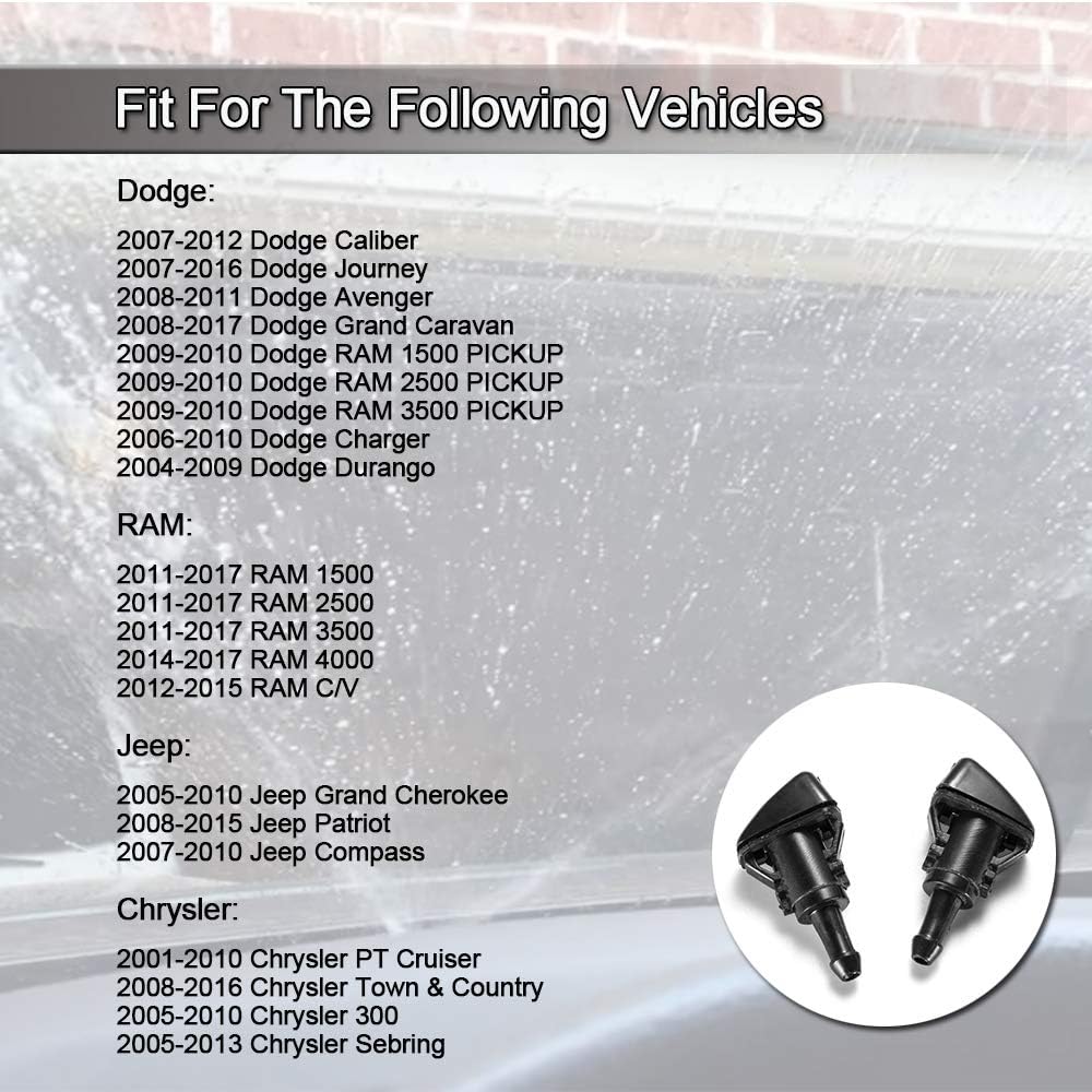 Dodge Ram Jeep windshield washer nozzles kit — view 6