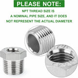 Stainless steel reducer hex bushing 10 pack — view 6