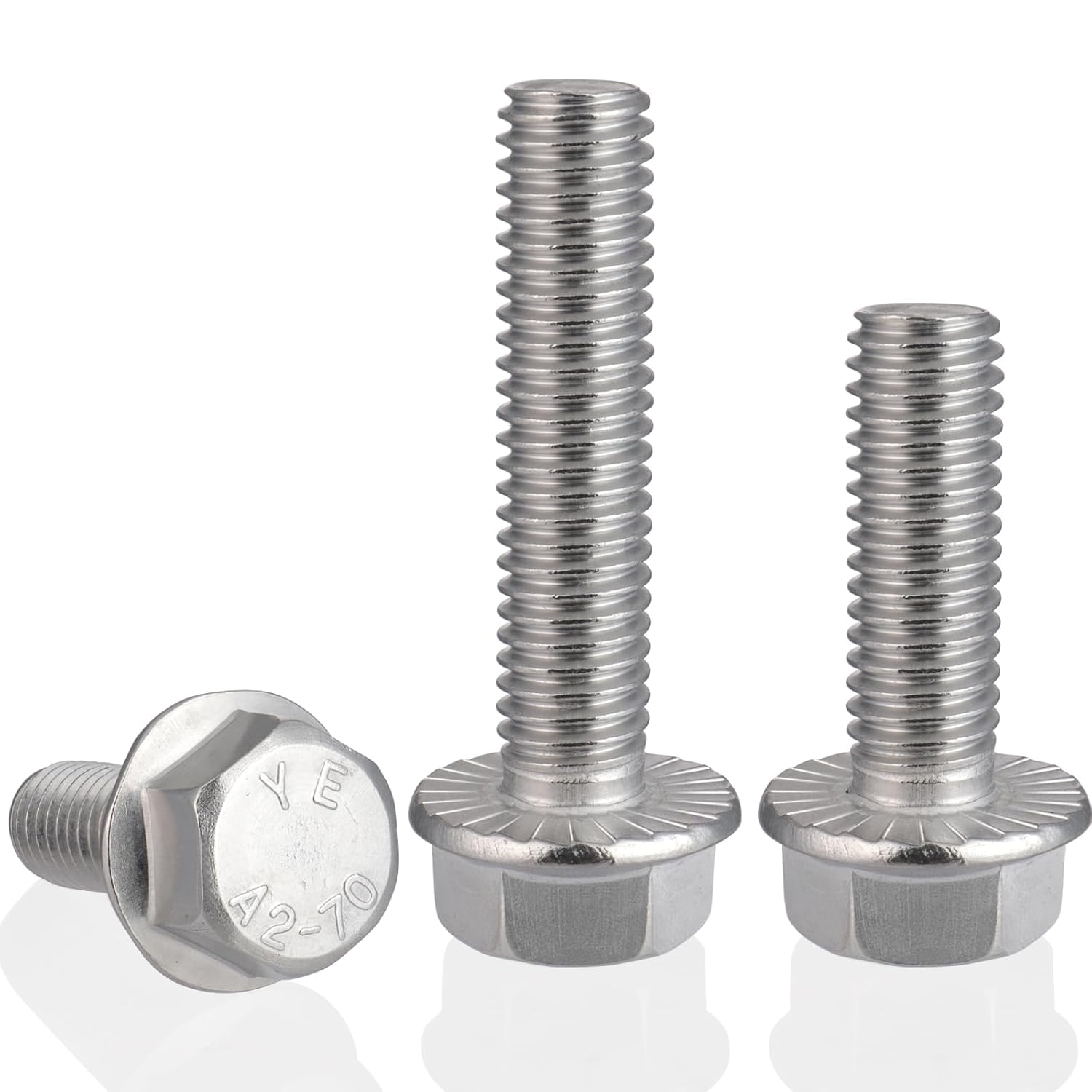 M8 flanged hex head bolts 23 pack — view 3