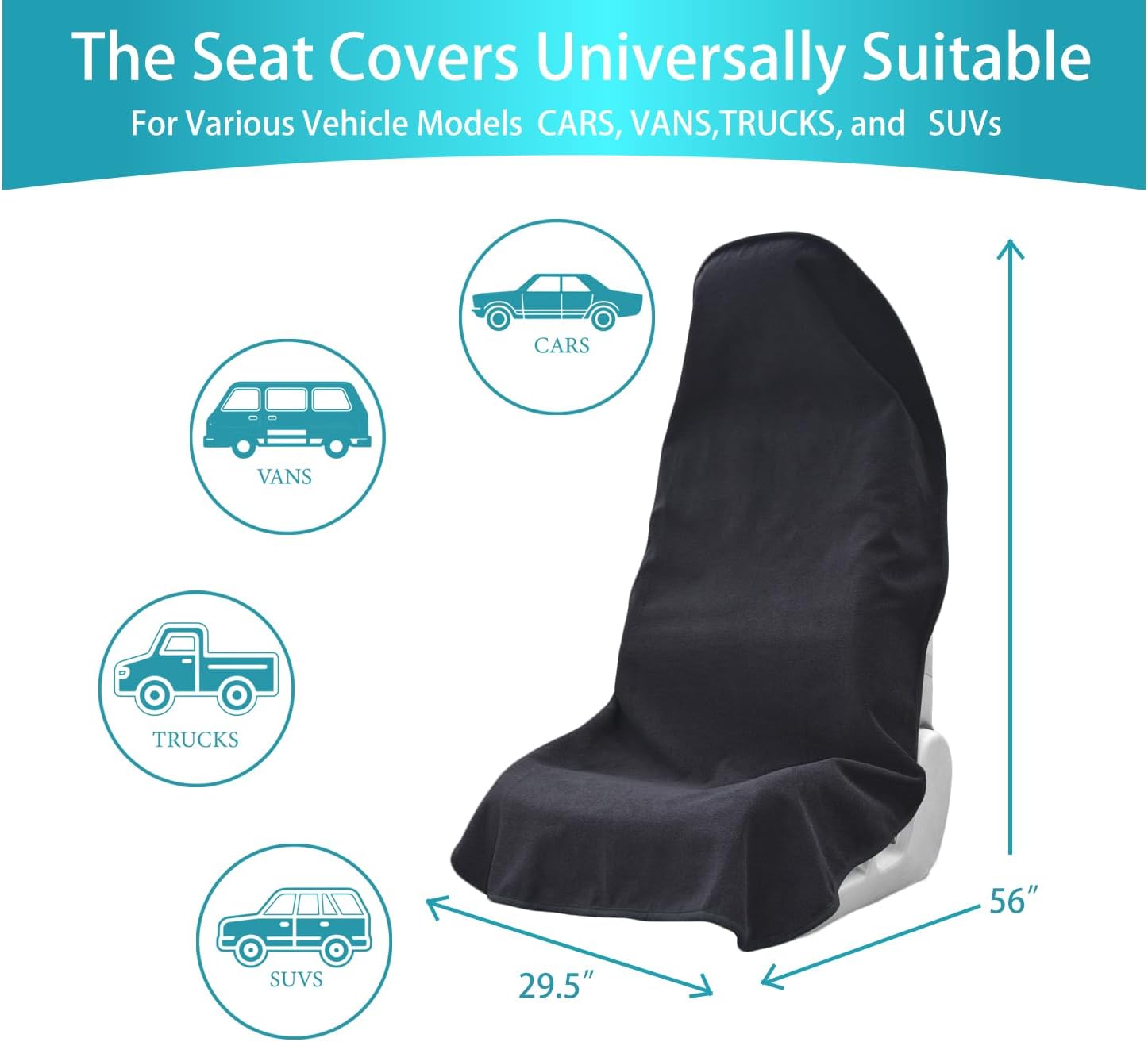 Universal front car seat covers — view 6