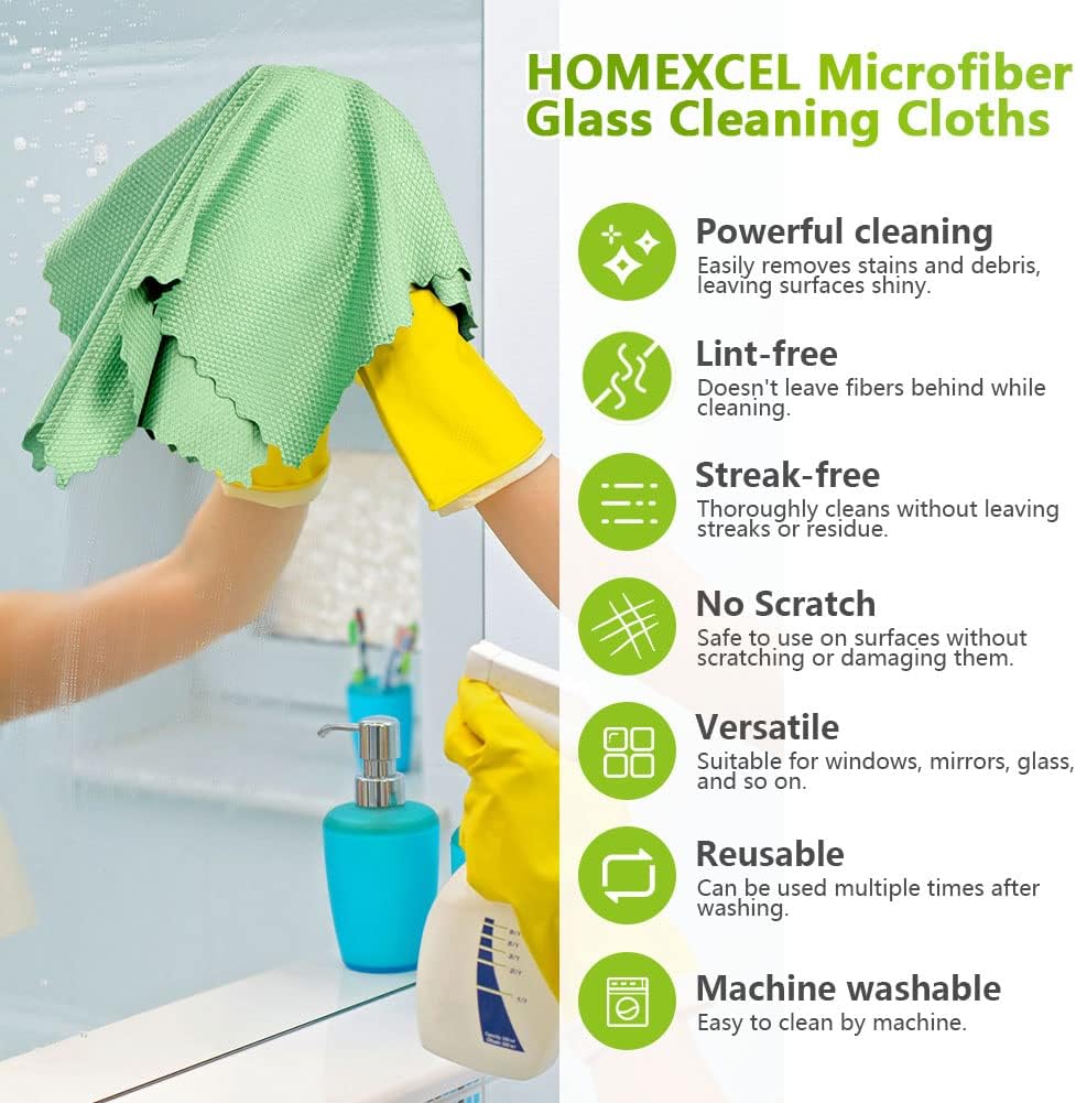 Microfiber glass cleaning cloths 6 pack — view 4