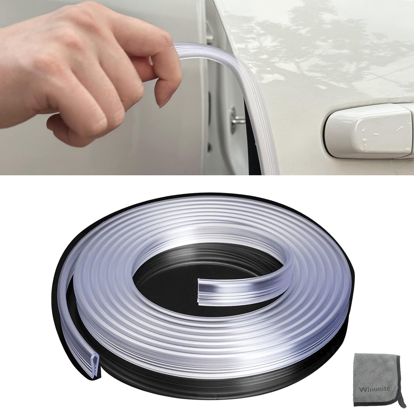 Clear car door edge guard 10m — view 2
