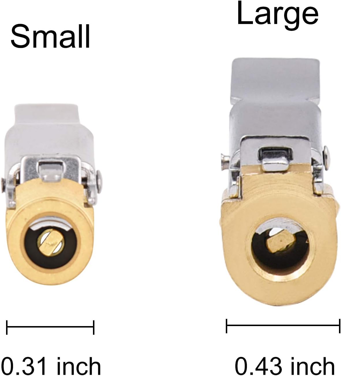 Brass lock-on tyre air chuck — view 9