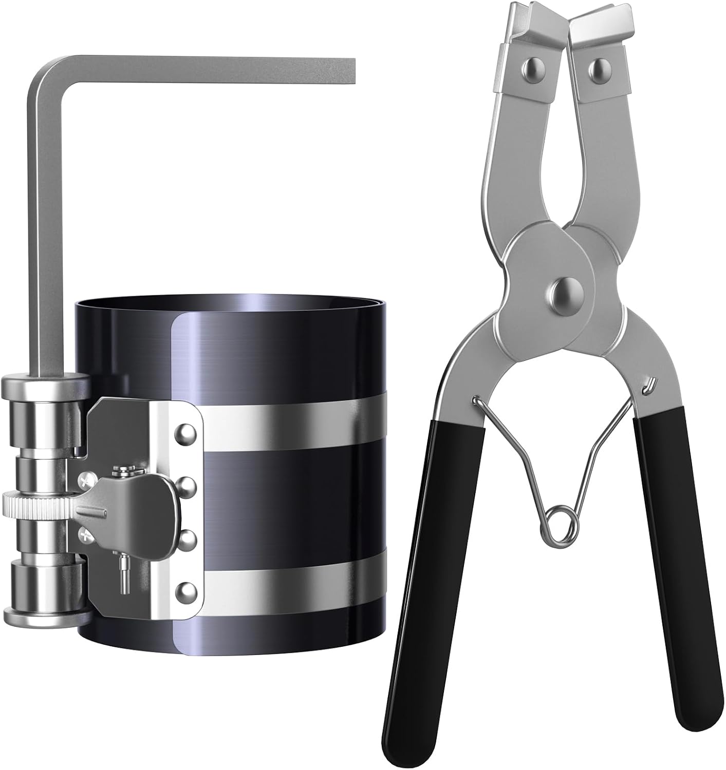 Adjustable piston ring compressor tool kit — view 4