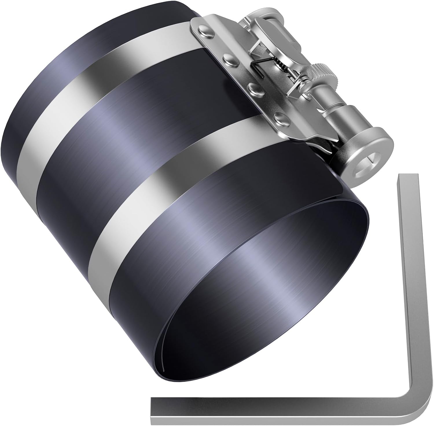 Adjustable piston ring compressor tool kit — view 6