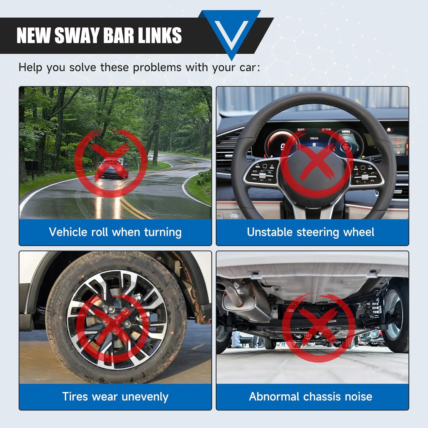 Front sway bar links Silverado Escalade — view 5