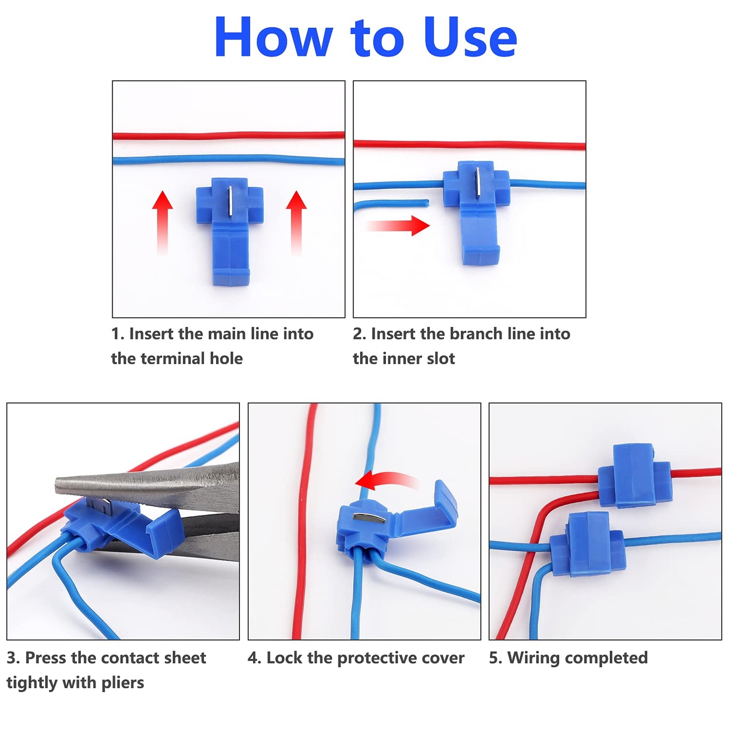 Quick splice wire connectors blue 150 pack — view 7