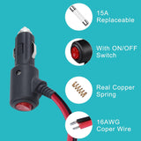 12V cigarette lighter male plug 15amp — view 6