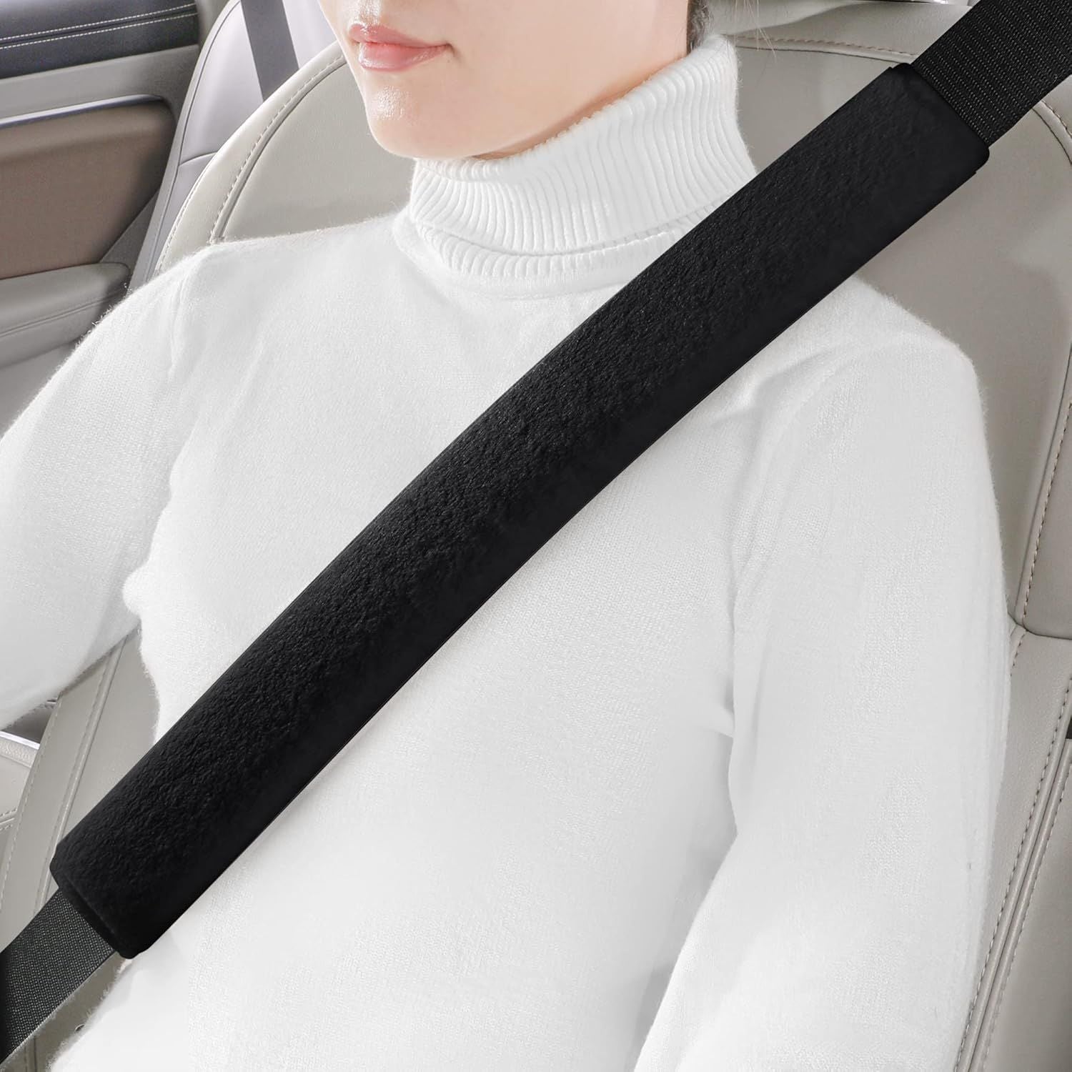 Extra Long Plush Seatbelt Shoulder Pad, — view 2