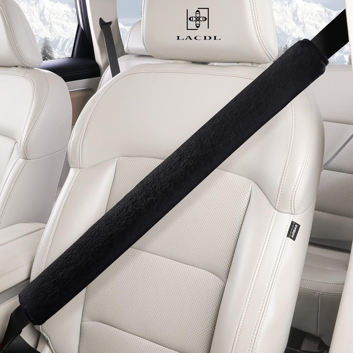 Extra Long Plush Seatbelt Shoulder Pad, — view 3