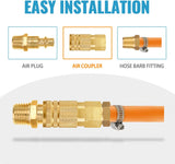 1/4'' Air Hose fittings, 10-Pack Brass — view 6