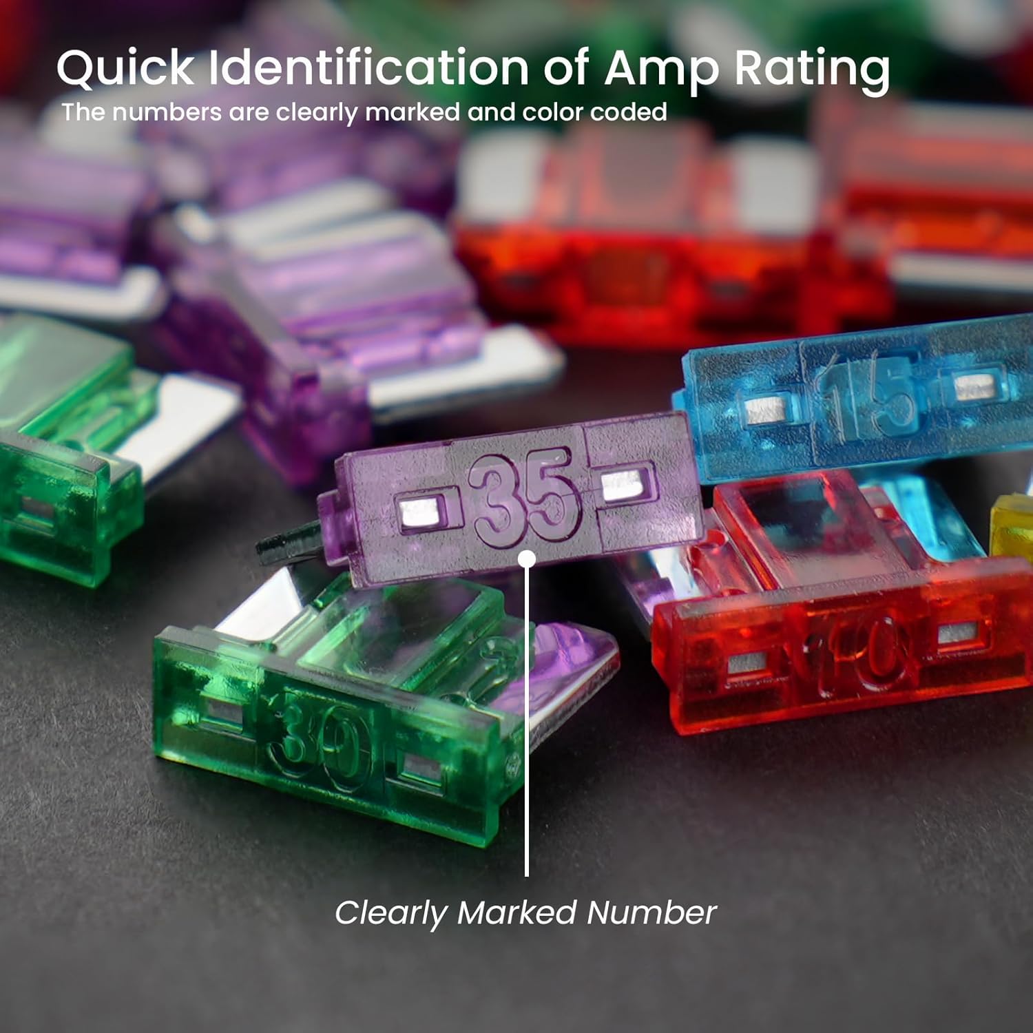 10 amp low profile mini car fuses 25 pack — view 6
