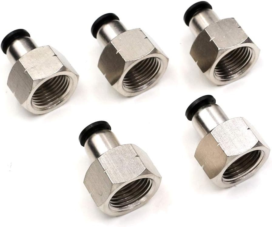 3/8 NPT push connect air fittings 5 pack — view 2