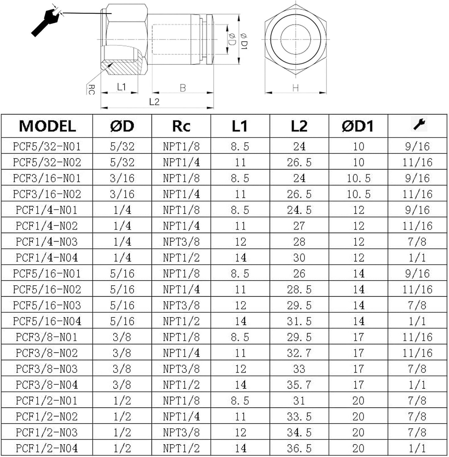 3/8 NPT push connect air fittings 5 pack — view 5