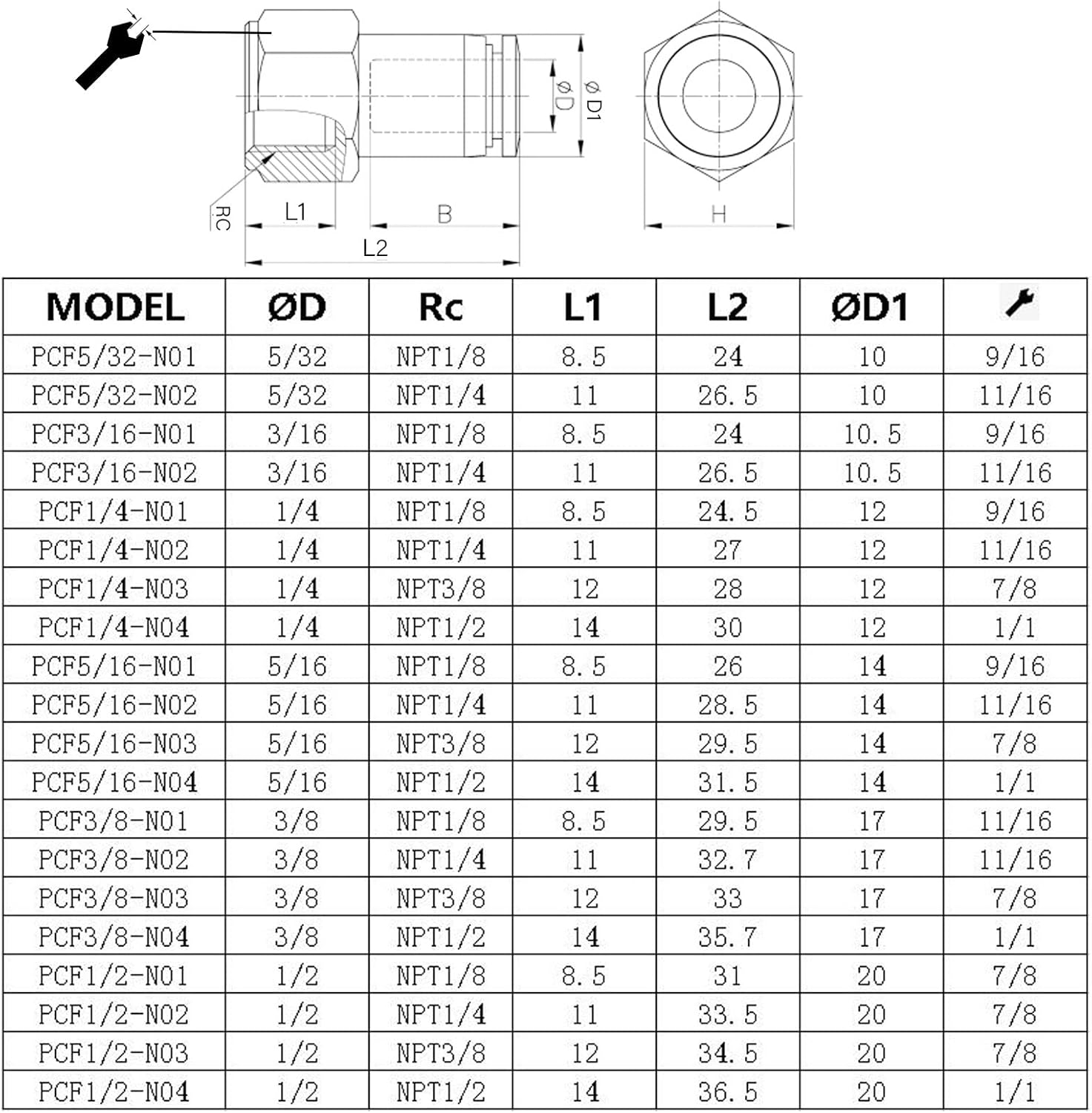 3/8 NPT push connect air fittings 5 pack — view 5