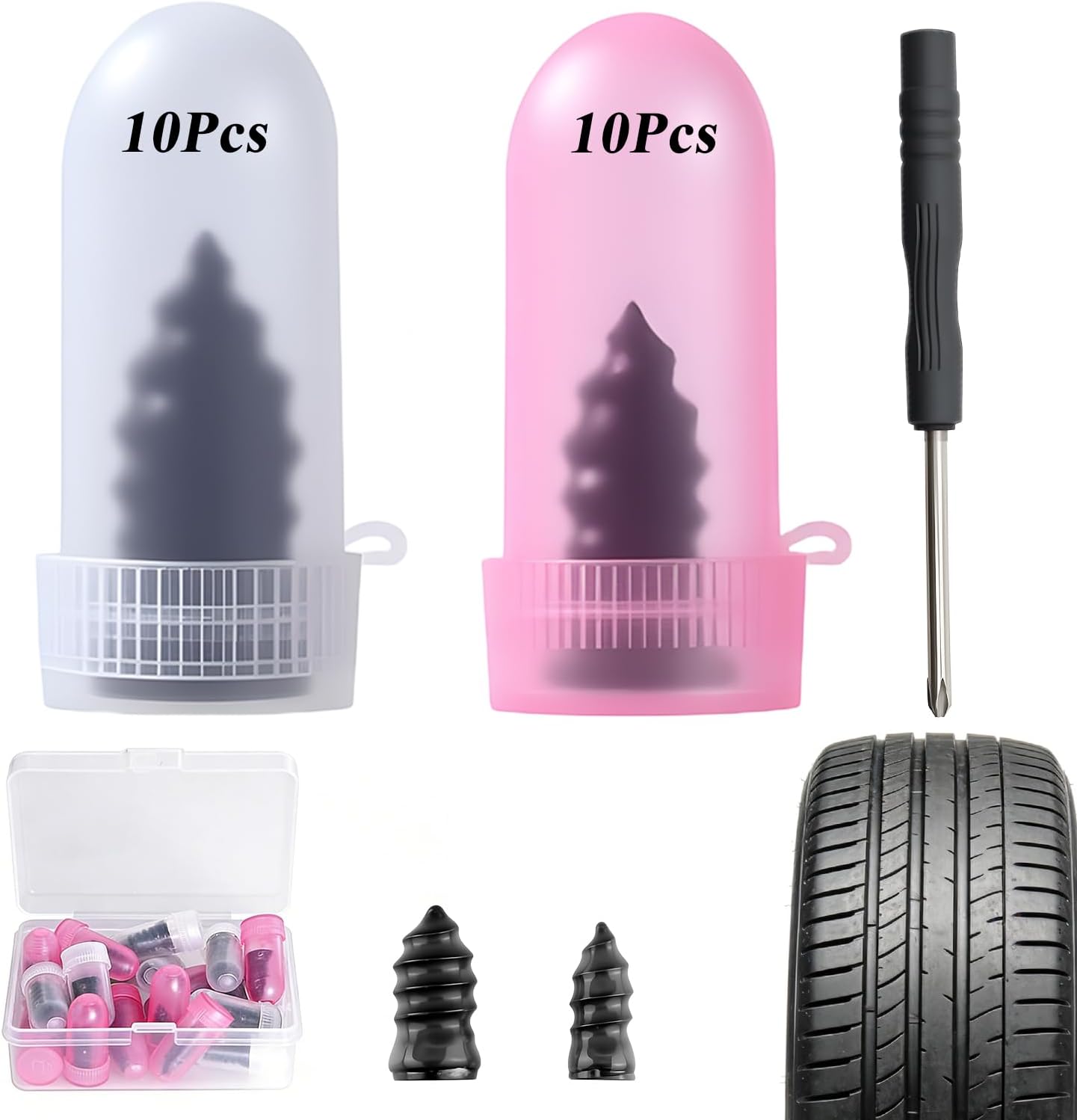 Tyre repair rubber nail plug kit 20 pcs — view 2