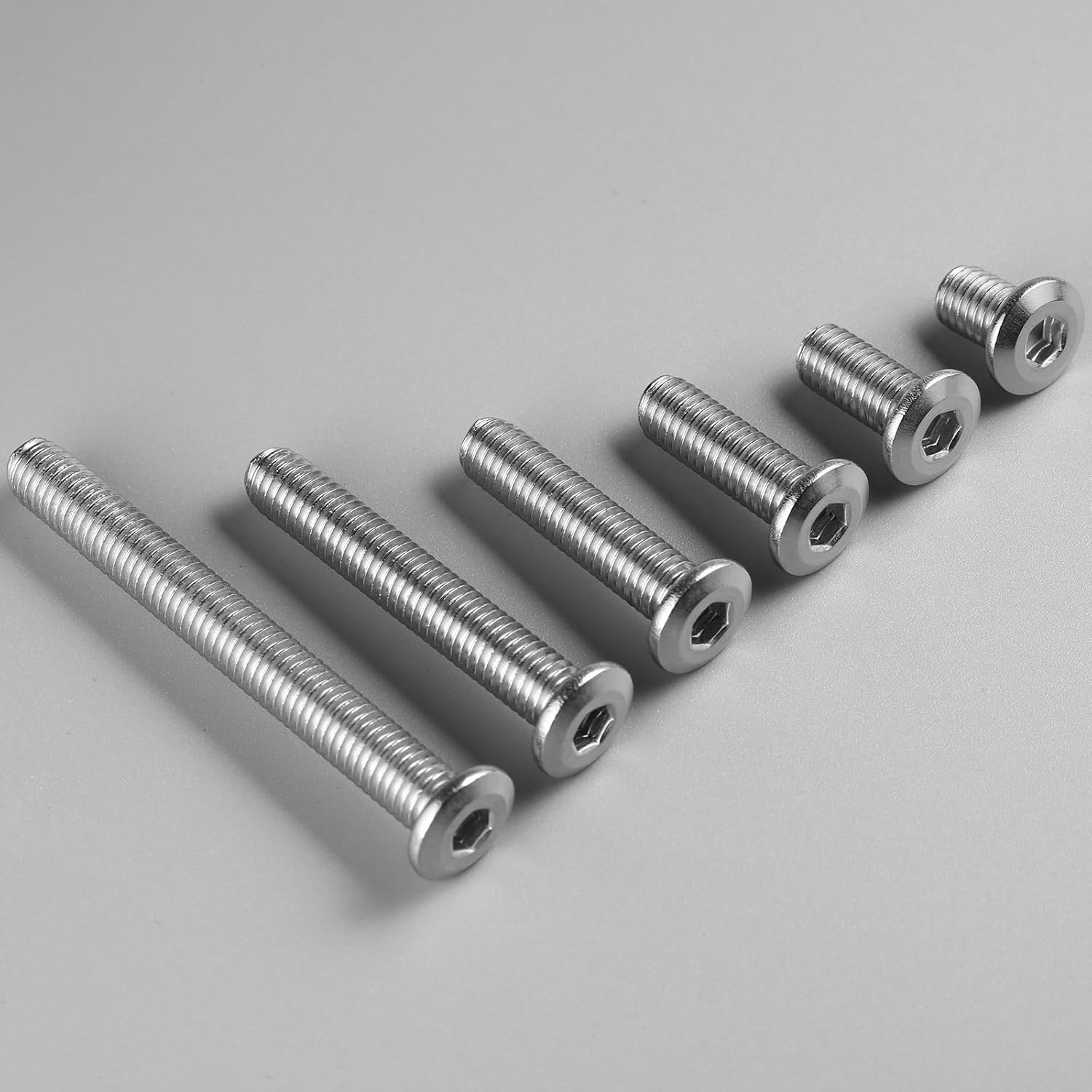M6 flat head socket cap screws 10 pack — view 5