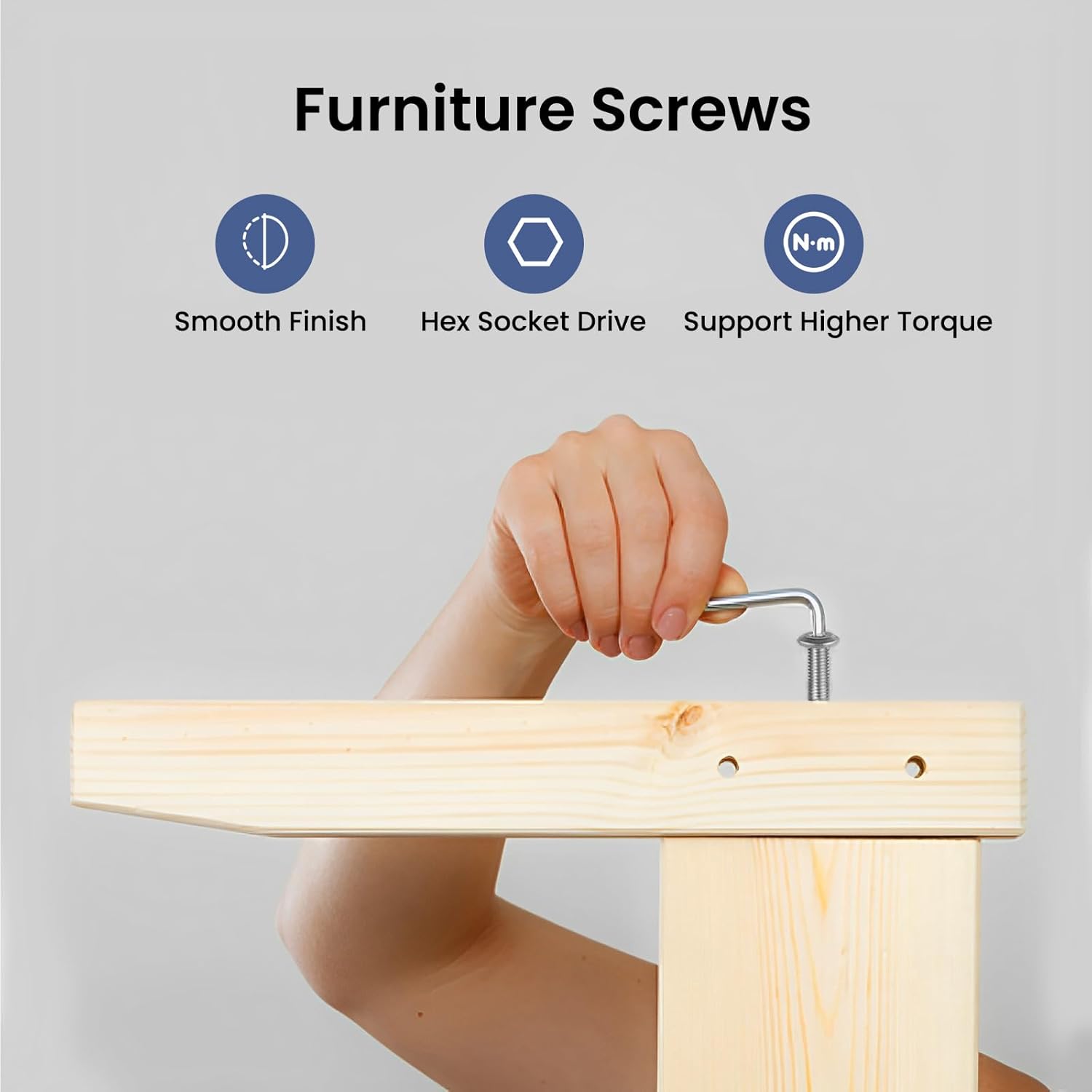 M6 flat head socket cap screws 10 pack — view 6