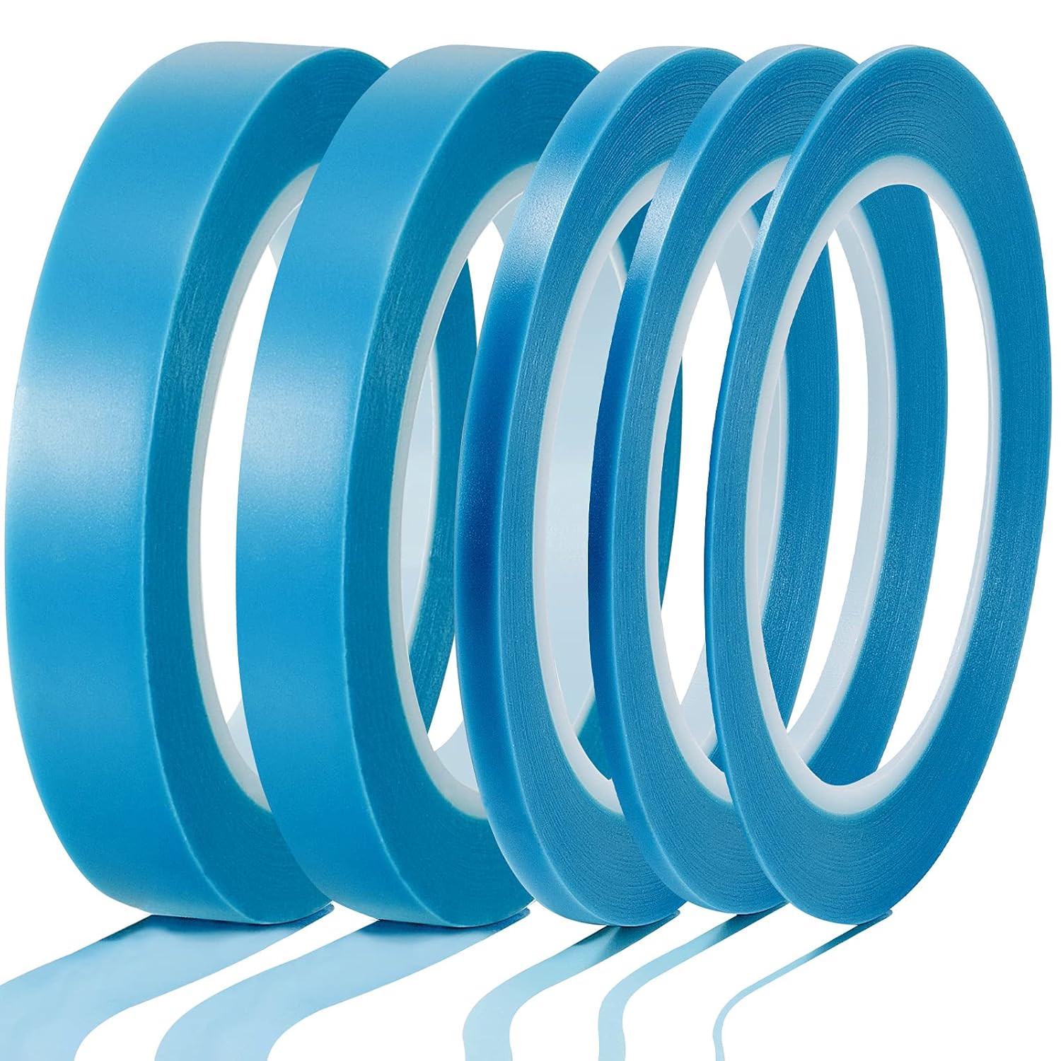 Automotive vinyl masking tape 5 rolls blue — view 2
