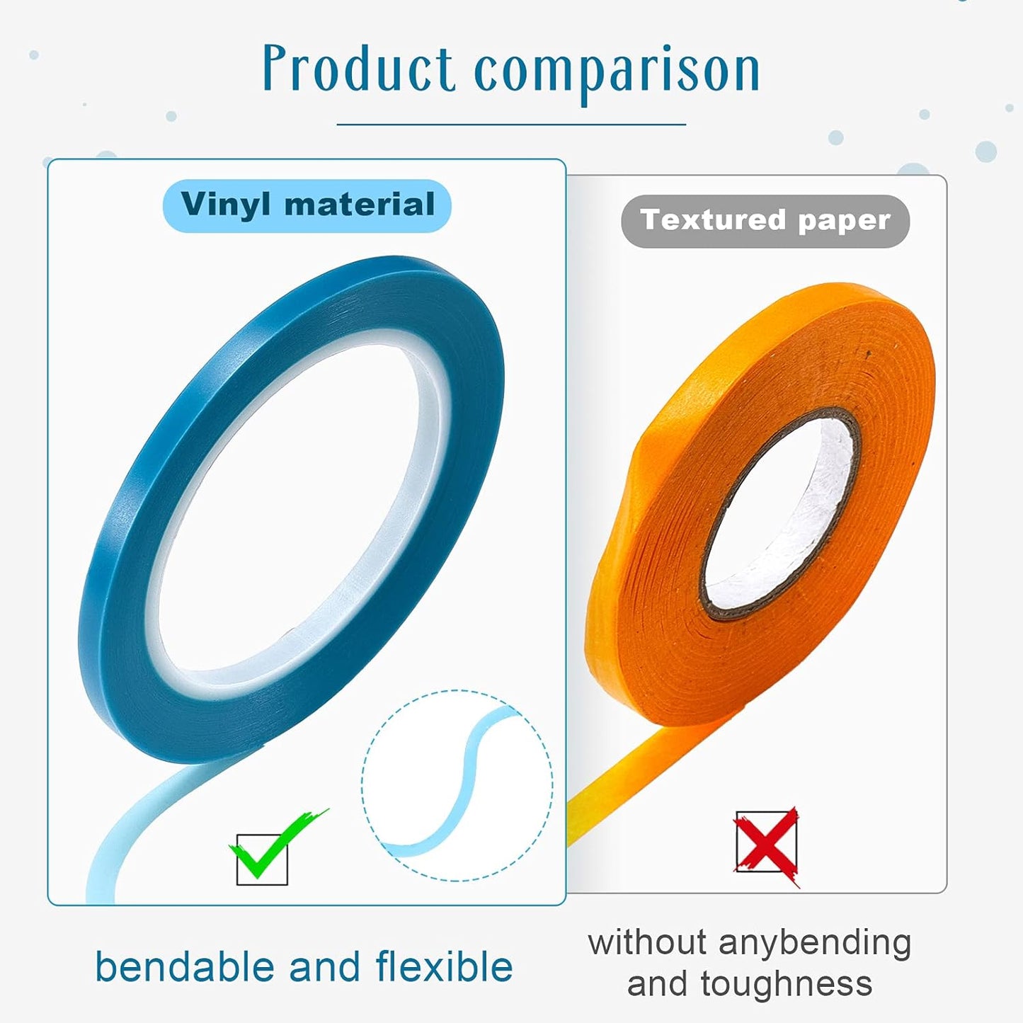 Automotive vinyl masking tape 5 rolls blue — view 5