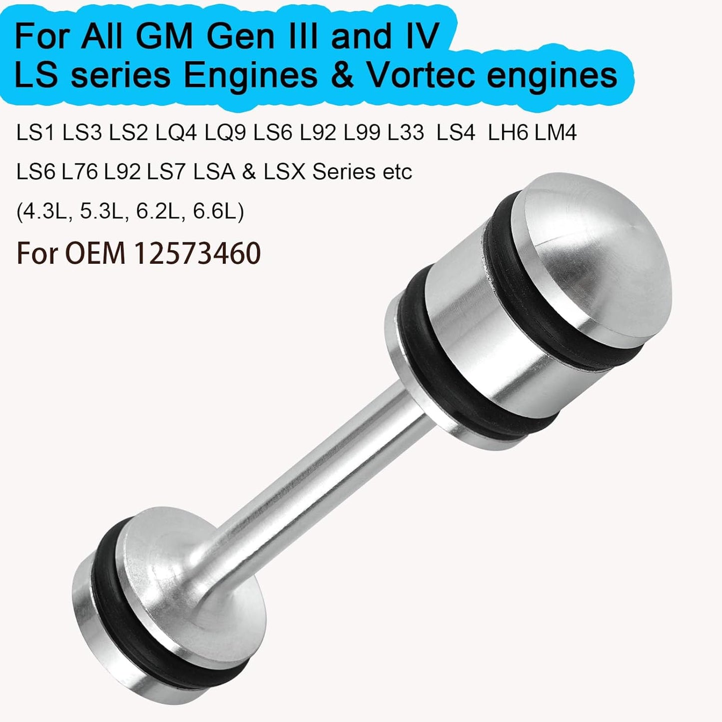 LS billet galley plug oil diverter aluminium — view 3