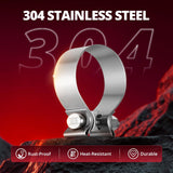 3.0 inch stainless steel exhaust clamp — view 5