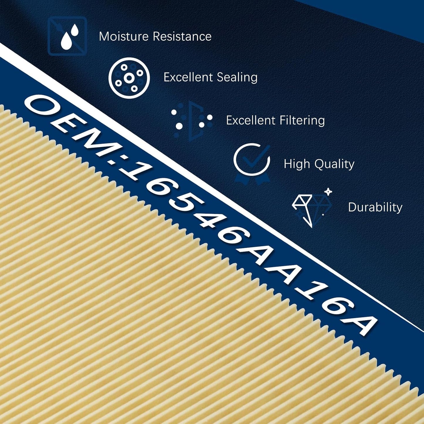 Subaru engine air filter 16546AA16A — view 5